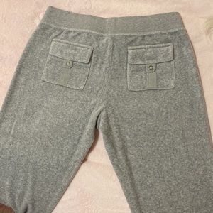 JUICY COUTURE VELOUR PANTS - Vintage Gray Sweatpants Lounge Womens Size M